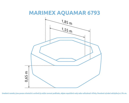 Rozmery vírivky Marimex Aquamar 6793