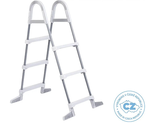Bazénový rebrík z kovu a plastu