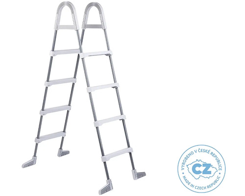 Bazénový rebrík so štyrmi schodíkmi a pečaťou Vyrobené v Českej republike