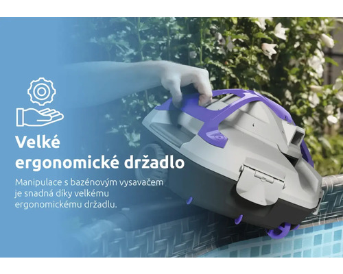 Bazénový robot s ergonomickou rukoväťou pre ľahkú manipuláciu