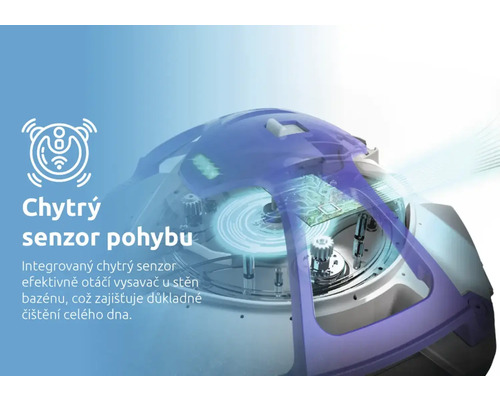 Pohybový senzor pre robotický čistič bazénov