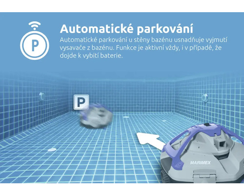 Funkcia automatického parkovania pre čistiaceho robota bazéna v bazéne