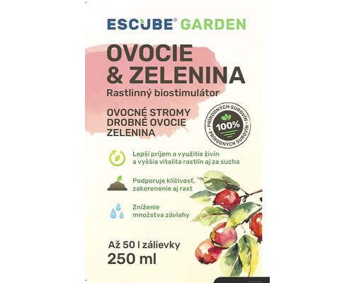 Escube Garden rastlinný biostimulátor pre ovocie a zeleninu, 250 ml