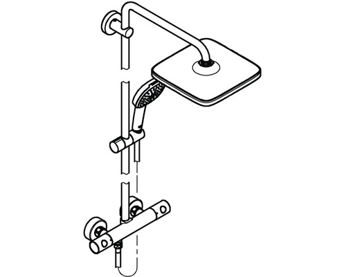 Sprchová batéria s hlavovou a ručnou sprchou