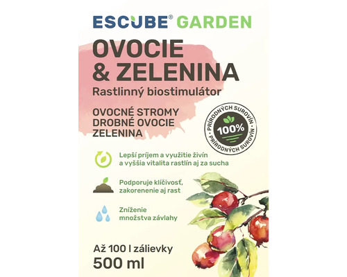 Produktové balenie biostimulátora pre ovocie a zeleninu Escube Garden