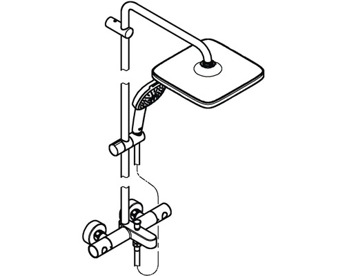 Sprchová batéria s hlavovou a ručnou sprchou
