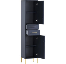 Vysoká skriňa s dvoma zásuvkami a niekoľkými priehradkami