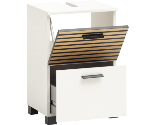 Skrinka pod umývadlo so zásuvkou a dvierkami