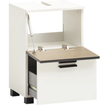 Biela skrinka pod umývadlo s výklopnou funkciou a zásuvkou