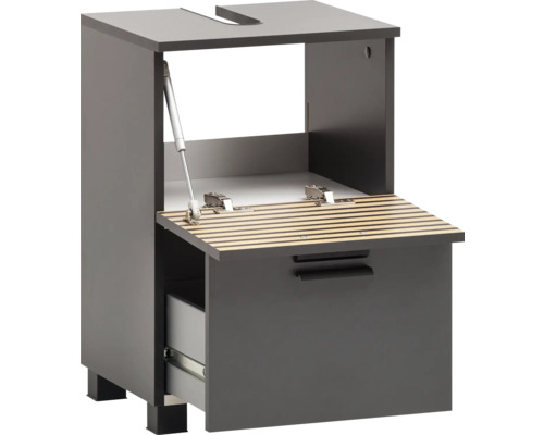 Skrinka pod umývadlo so zásuvkou a otvoreným výklopom