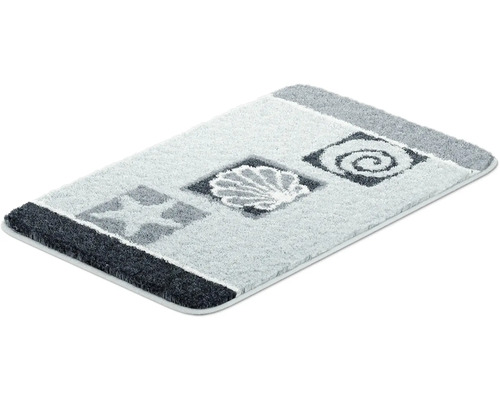 Obdĺžniková kúpeľňová predložka s motívom morskej hviezdy, mušle a špirály