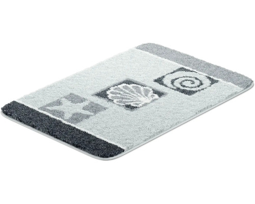 Obdĺžniková kúpeľňová predložka s motívmi morskej hviezdy, mušle a špirály