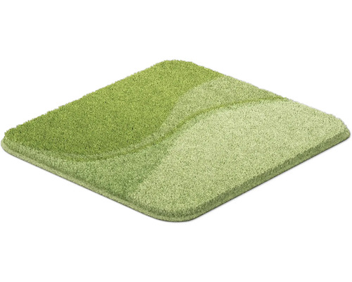 Štvorcový zelený koberec so vzorom