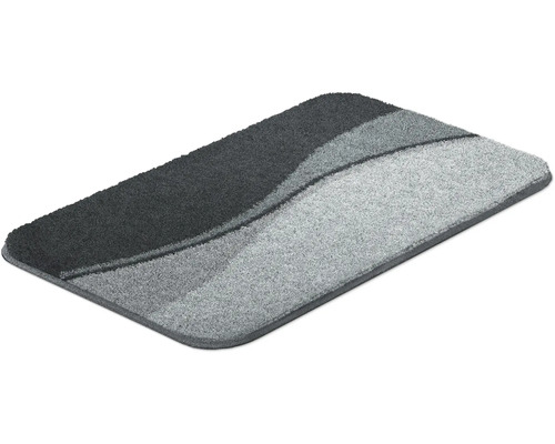 Sivá kúpeľňová predložka s vlnovým vzorom