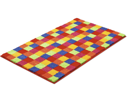 Koberec s farebným šachovnicovým vzorom