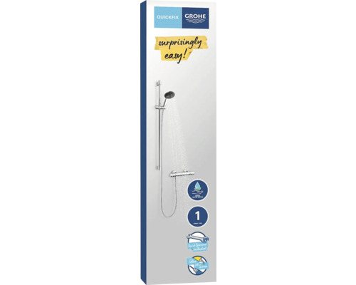 Balenie sprchového systému Grohe s tyčou, ručnou sprchou a termostatom