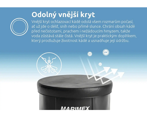 Kryt na ochranu ochladzovacej kade pred poveternostnými vplyvmi, hmyzom a UV žiarením