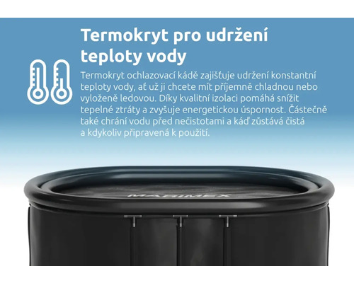 Termokryt Marimex pre udržanie teploty vody v ochladzovacej kadi.