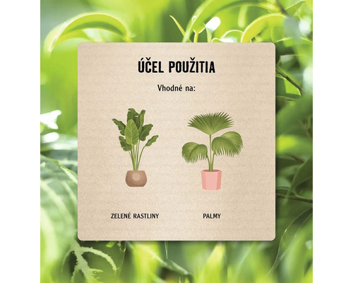 Symbol znázorňujúci použitie pre zelené rastliny a palmy