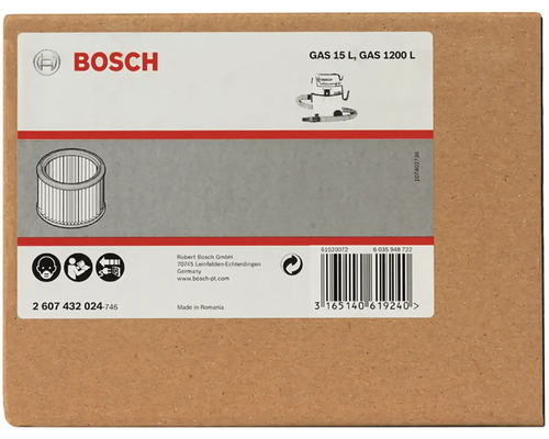 Filter Bosch pre vysávače GAS 15 L a GAS 1200 L v kartónovom obale