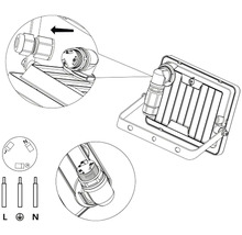 LED reflektor LEDMED VANA SMD S EASY IP 65 10 W 1100 lm 4000 K antracit so senzorom pohybu
