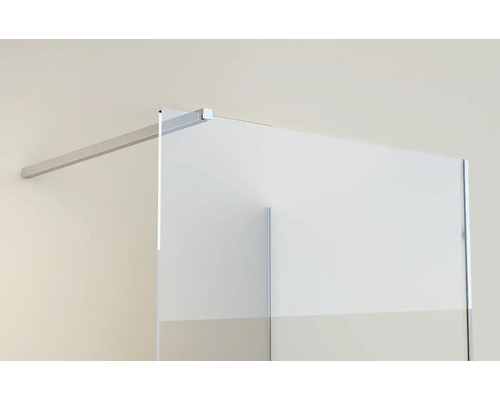 Sklenená sprchová zástena so stabilizačnou tyčou