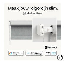 Súprava na vylepšenie rolety Motionblinds s Bluetooth konektivitou kompatibilná s Google Home SmartThings a Alexa (Image AI modified or generated)