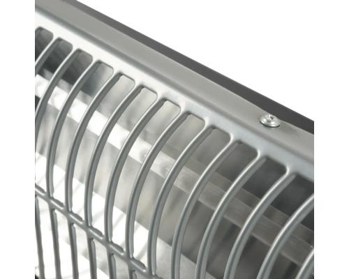 Detailný záber na mriežku ohrievača ventilátora