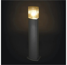 Záhradná lampa s ryhovaným tienidlom na podstavci