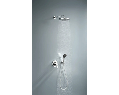 Sprchový systém s hlavovou sprchou, ručnou sprchou a batériou