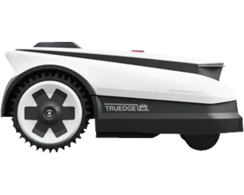 Bočný pohľad na robotickú kosačku na trávu