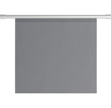 Sivá roleta s upevňovacou tyčou na okno