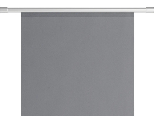 Sivá roleta s upevňovacou tyčou na okno