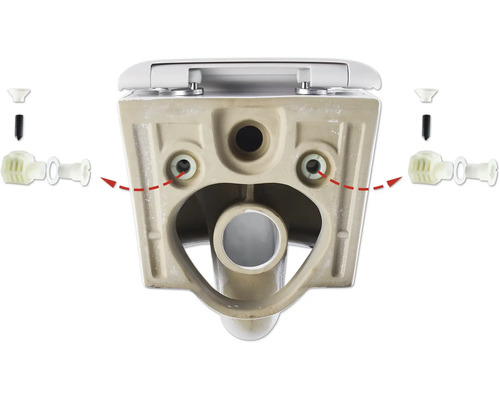 Upevňovací materiál pre toaletu