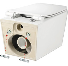 Závesné WC s upevňovacím materiálom pre inštaláciu