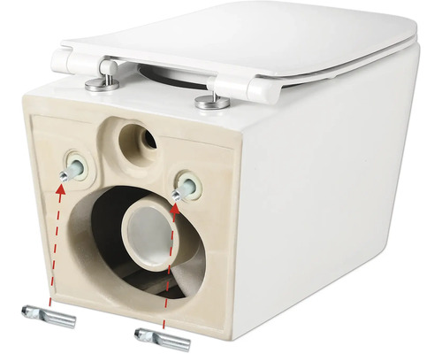 Závesné WC s upevňovacím materiálom pre inštaláciu