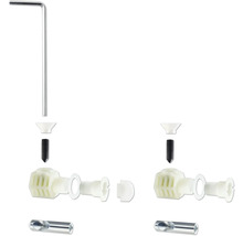 Inštalačná súprava pre sanitárne výrobky so skrutkami a imbusovým kľúčom