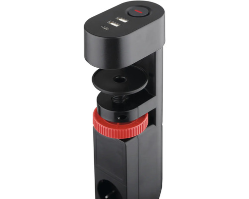 Zásuvková lišta na stôl s USB portami a upevnením na stôl