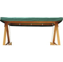 Drevená hojdačka so slnečnou strieškou