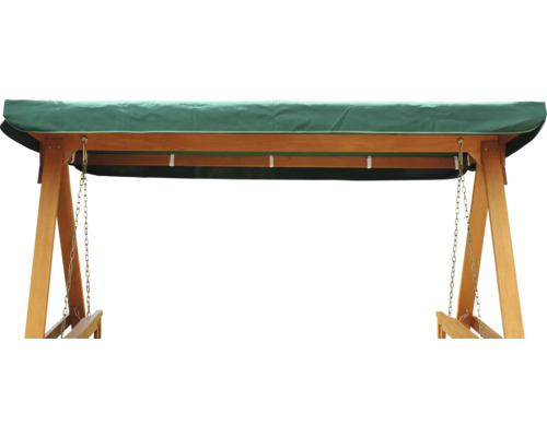 Drevená hojdačka so slnečnou strieškou