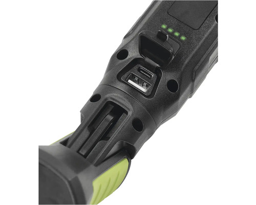 Detail dielenského svietidla s nabíjacím portom USB