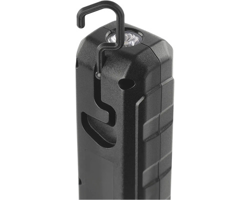 Čierna inšpekčná lampa s hákom