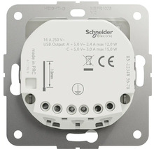 Logo spoločnosti Schneider Electric. Elektroinštalačné zariadenie s technickými informáciami a prípojkami.