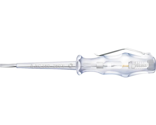 Skúšačka napätia pre striedavé napätie 150 až 250 V s plochým skrutkovačom