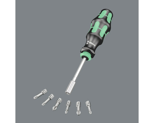 Skrutkovač s logom Wera s rôznymi bitmi