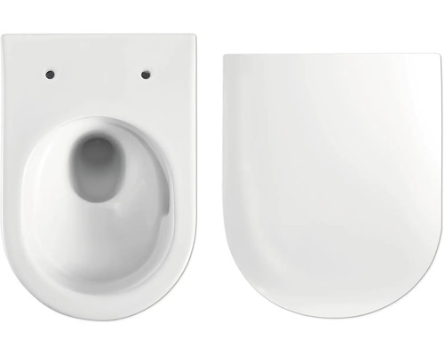 Závesné WC s hlbokým splachovaním zo sanitárnej keramiky