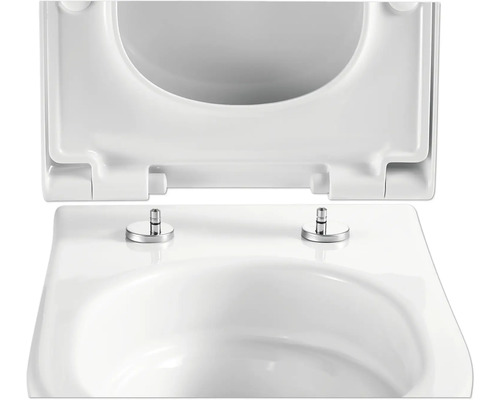 Otvorené toaletné sedadlo zo sanitárnej keramiky