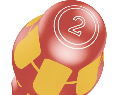 Dekoratívne veľkonočné vajíčko s číslom 2 a žltými vzormi