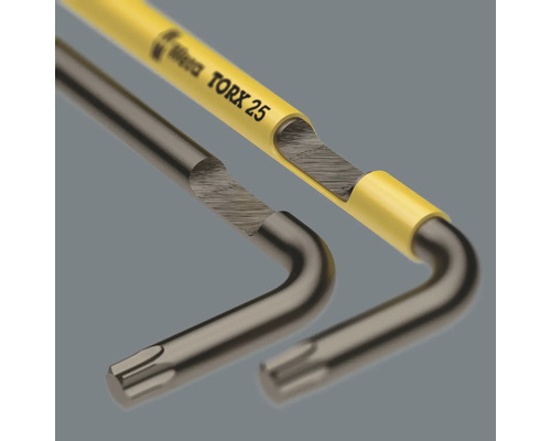 Dva skrutkovače Torx s rukoväťou v tvare L