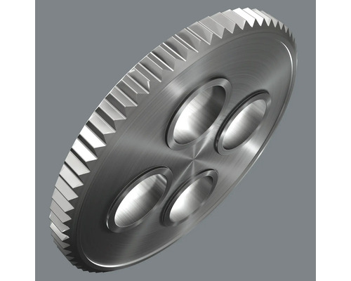 Kovové ozubené koleso so štyrmi otvormi